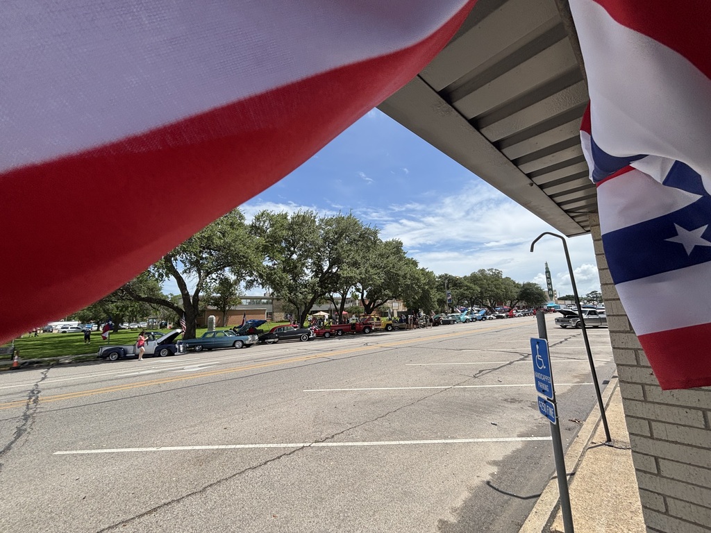 cars line Main Street
