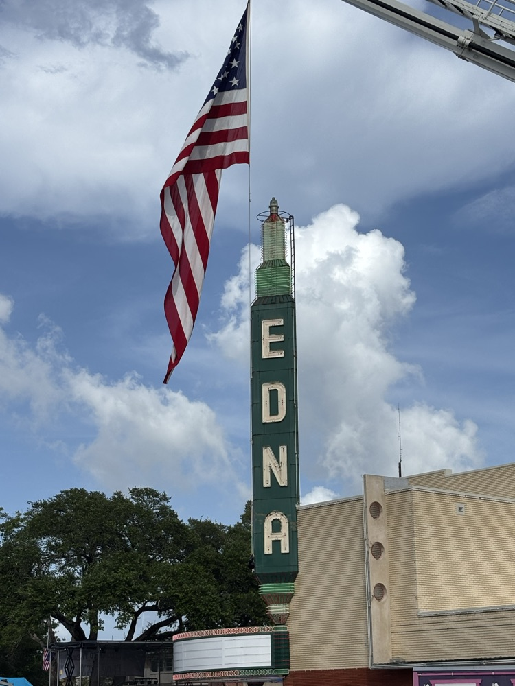 Edna, Texas is Flag City 