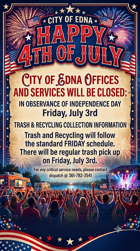 city closed for July 4th