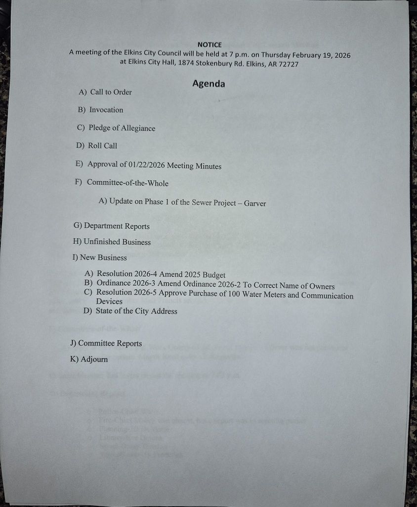 City Council Agenda February 2026