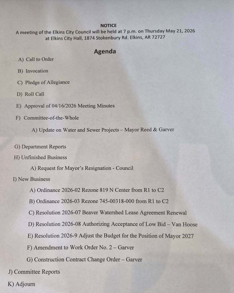 City Council Agenda May 2026 - UPDATED