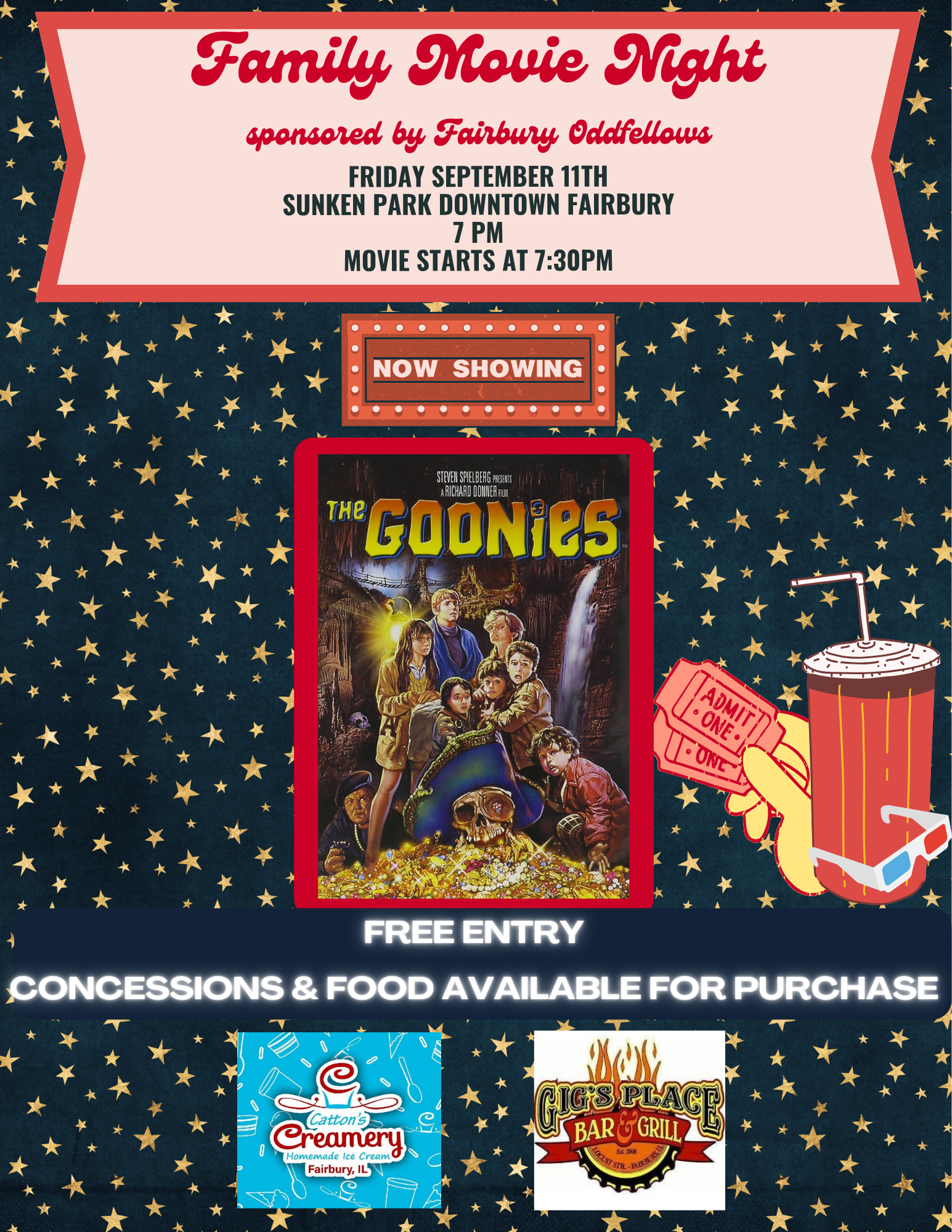 Family Movie Night at Sunken Park | City of Fairbury