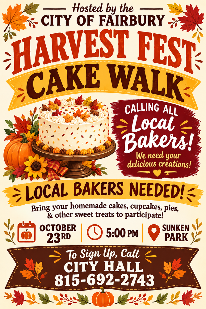 Harvest Fest Cake Walk Flyer 
