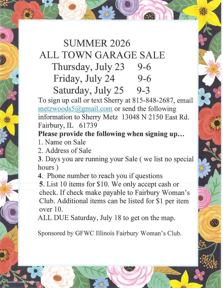 Summer 2026 All Town Garage Sale