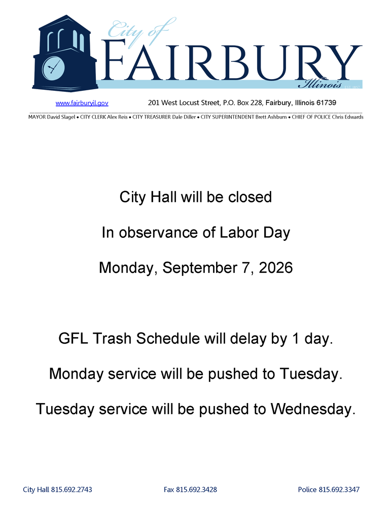 City Hall Closed for Labor Day Post
