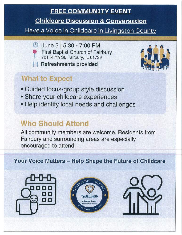childcare discussion & conversation event flyer