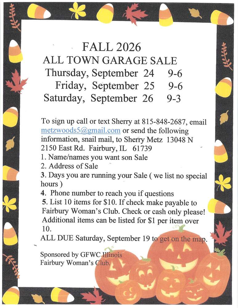 Fall All Town Garage Sale Flyer