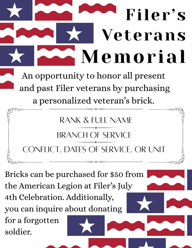 Veterans Memorial - Brick Purchase for a Veteran to  be engraved