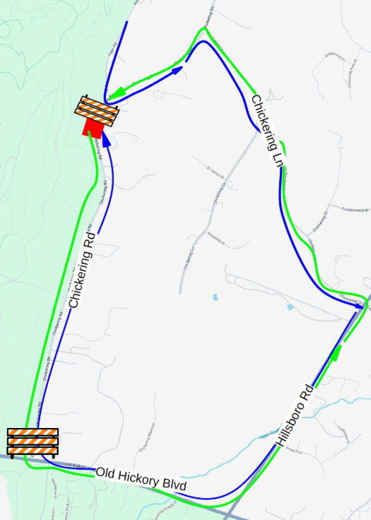 chickering Road closure