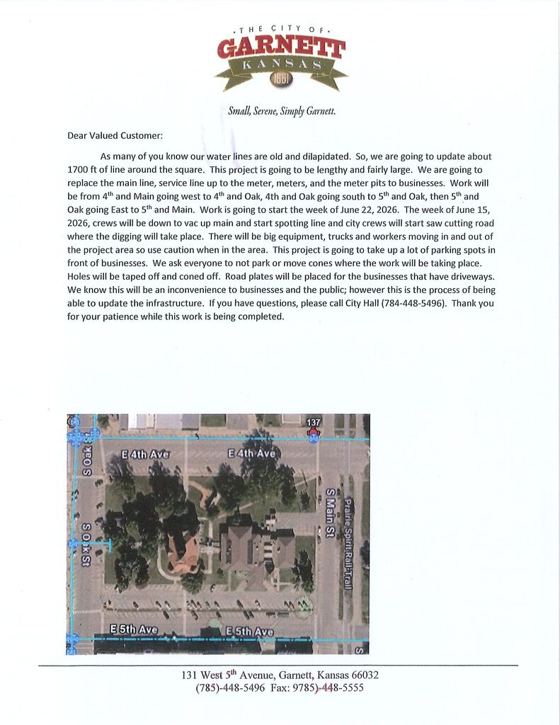water repairs with map.