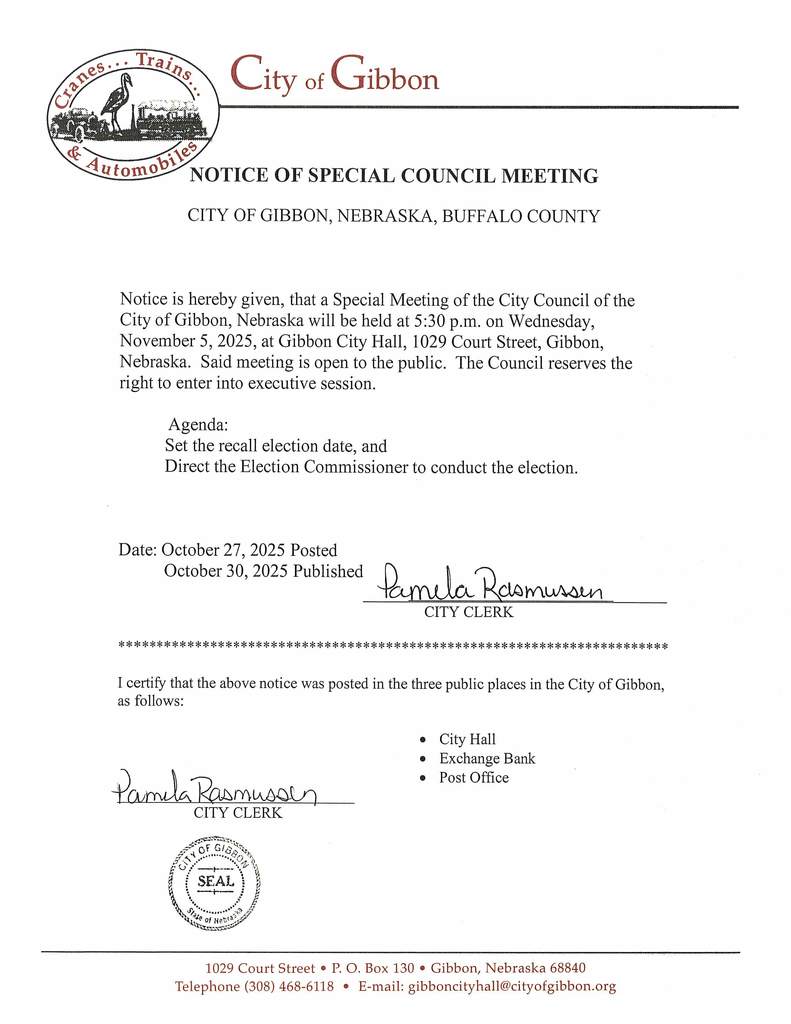 Special Council Meeting 11052025