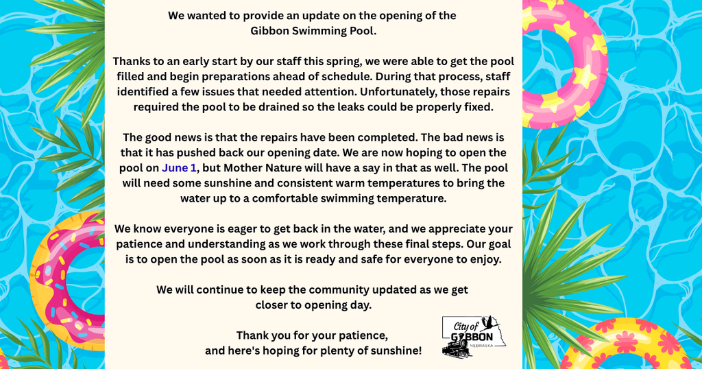 Pool Update
