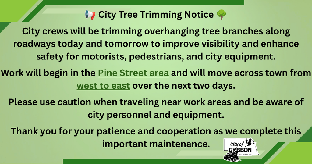Tree Trimming Notice