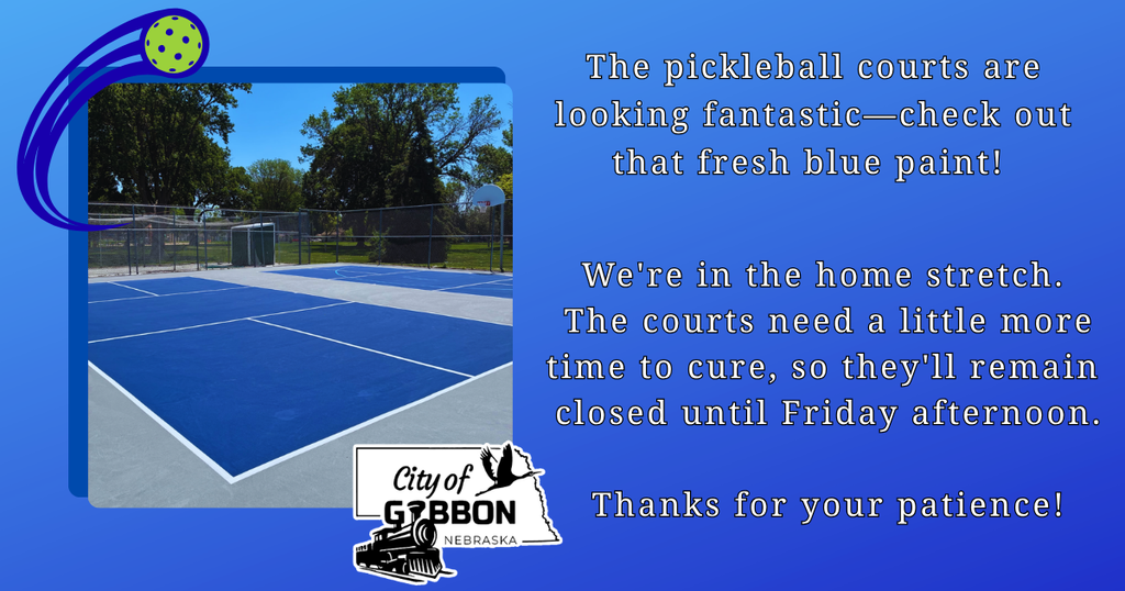Pickleball Courts closed until Friday