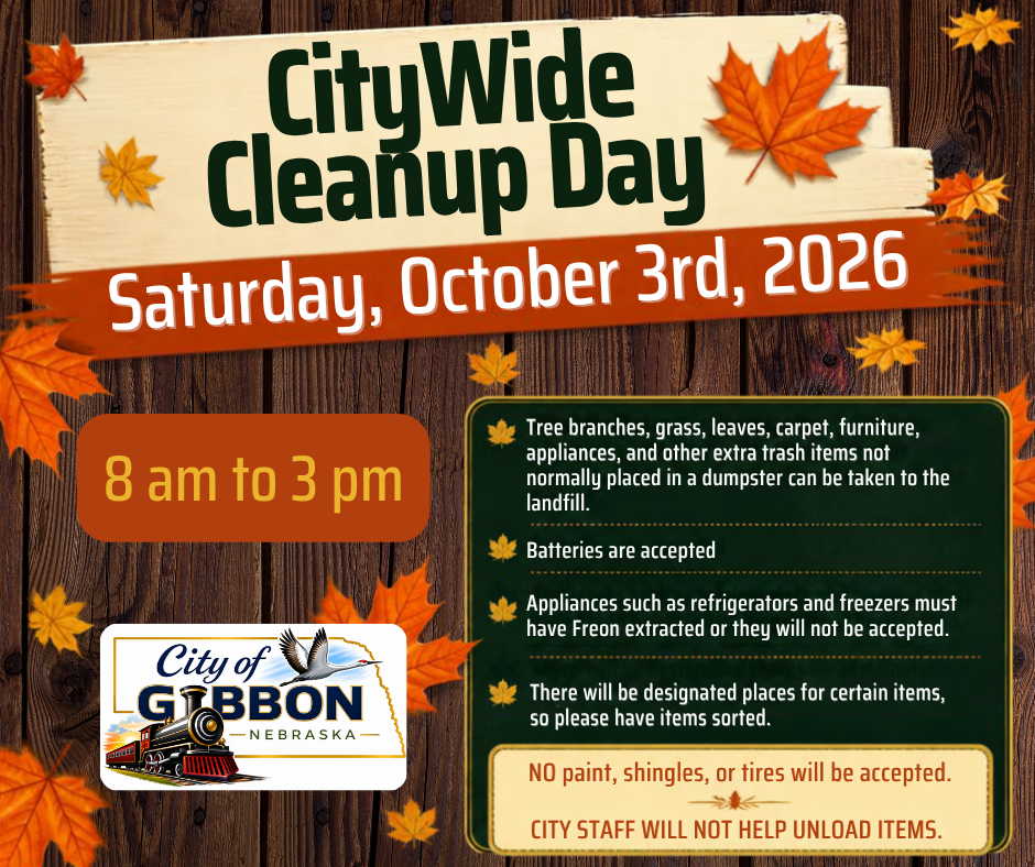 October 3rd, 2026, Citywide cleanup day