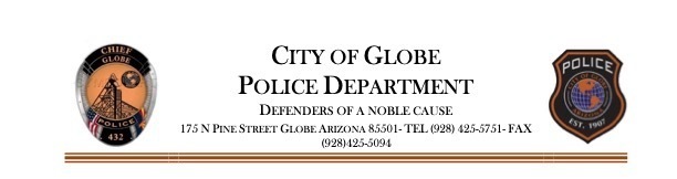 City of Globe Police Department Letterhead