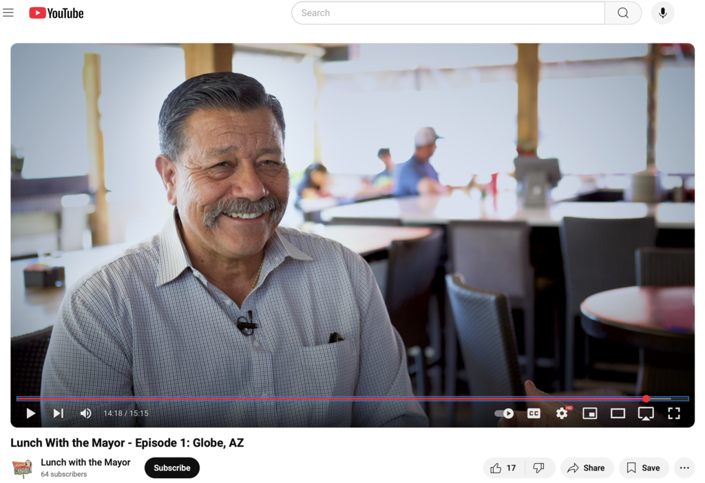 Screenshot of Mayor Al Gameros in YouTube Video