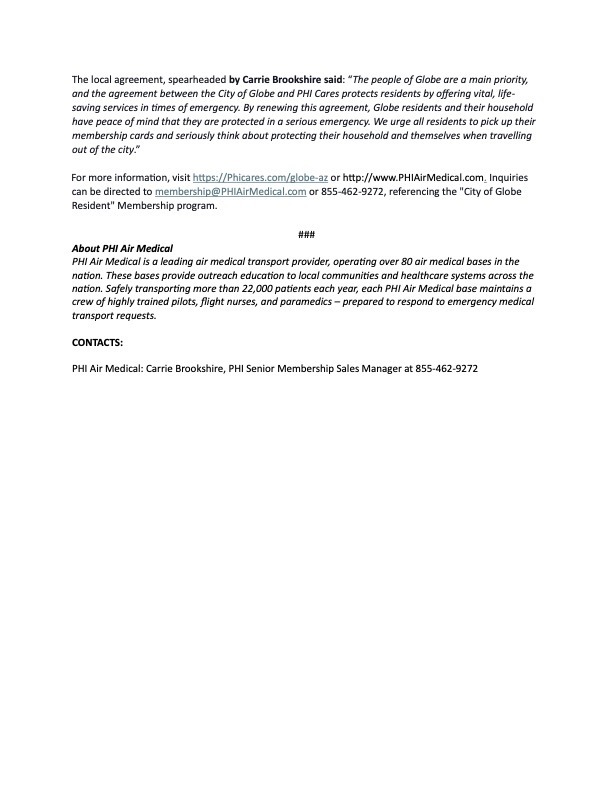 Pg. 2 PHI Cares Press Release
