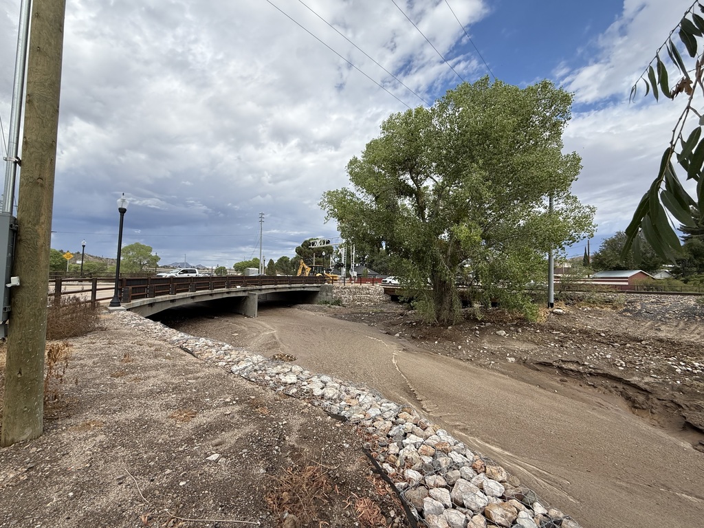 Photo of Ruiz Canyon Bridge after the storm on 9/18/25