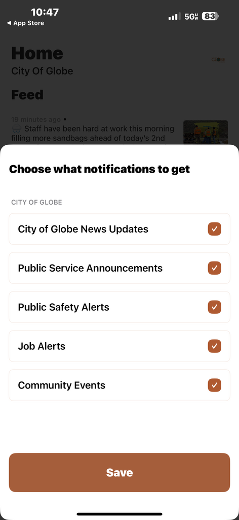 Choose which notifications to get