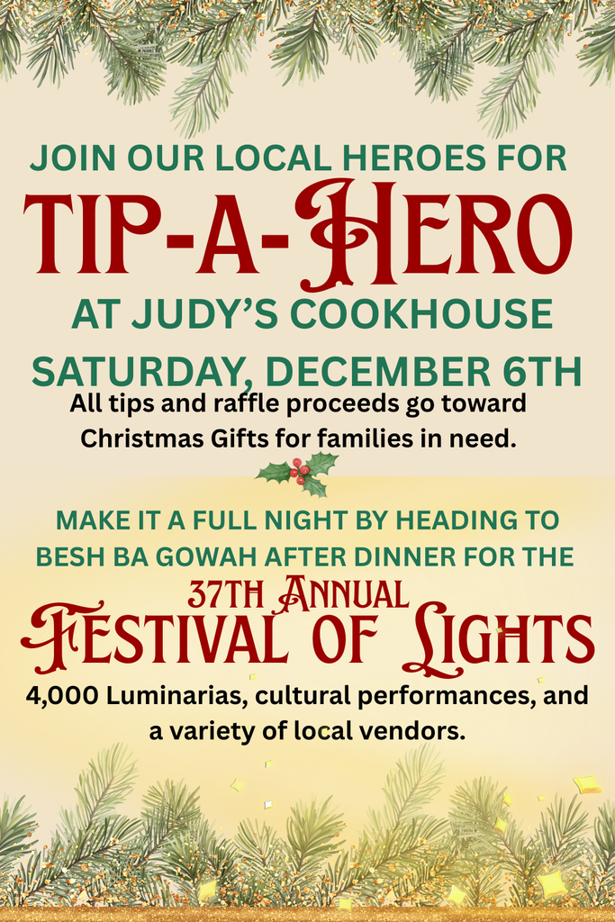 Tip-a-Hero and Festival of Lights flier