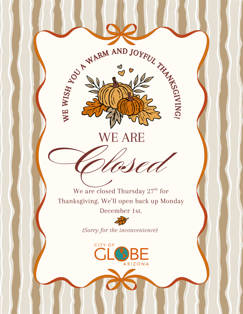 Closed Thursday 27th for Thanksgiving, will reopen Monday December 1st 