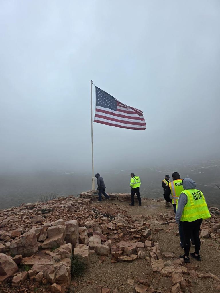 DEMA and City Staff assessing damage at Round Mountain