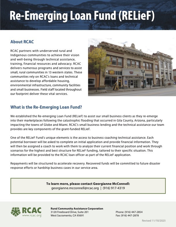 RCAC RELieF flyer (front)