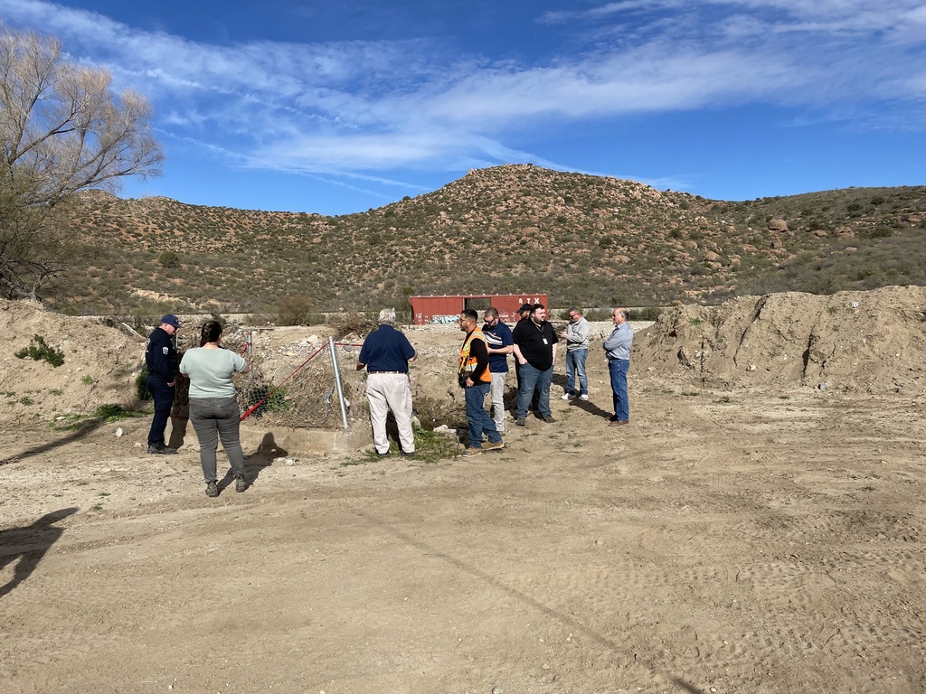 FEMA, DEMA, and City of Globe Staff assessing flood damage