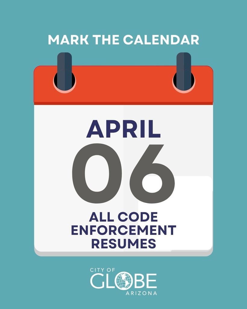 All code enforcement resumes April 6th.