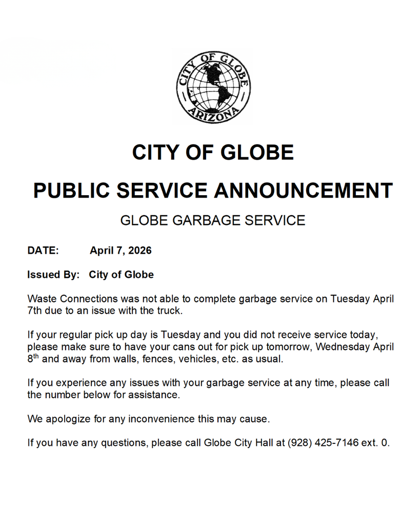 Globe Garbage April 7th