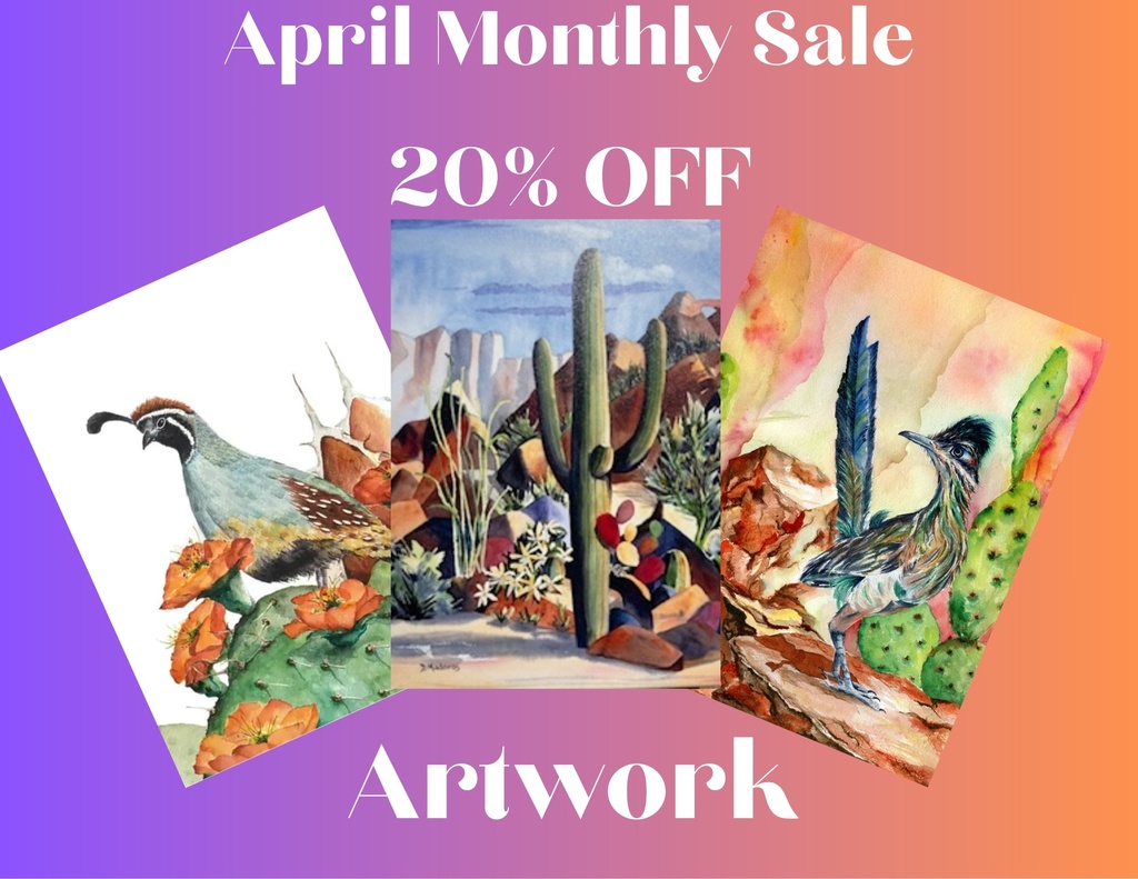 20% off of Artwork at Besh ba Gowah through the month of April