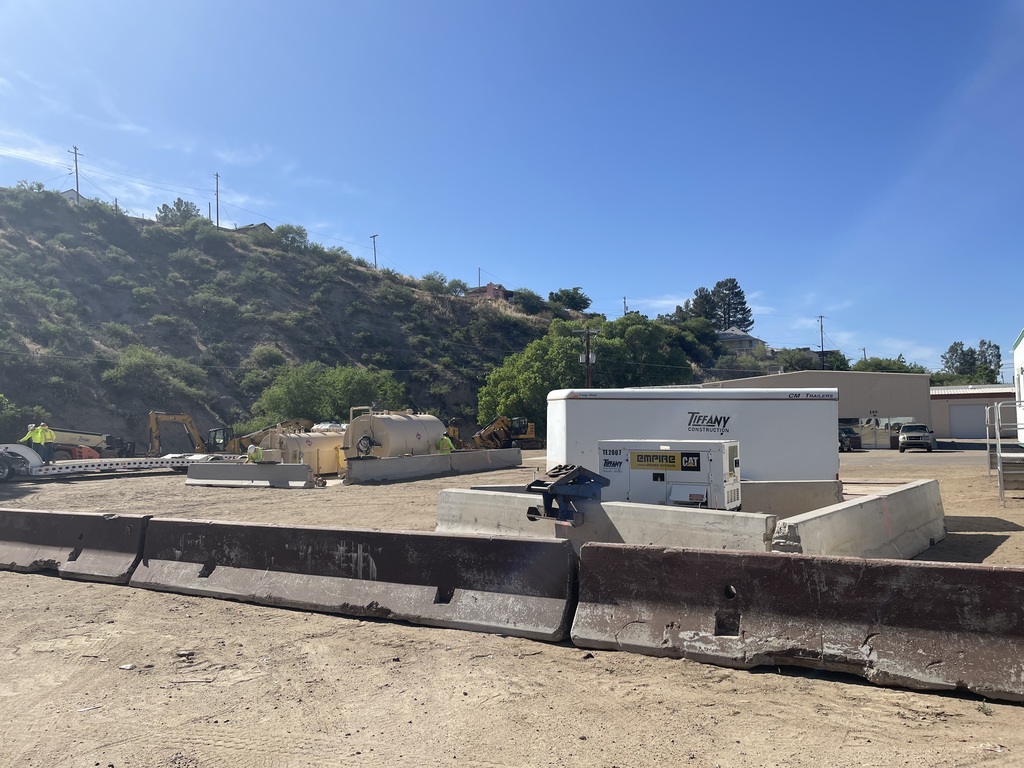 Photos of Tiffany Construction staging area 