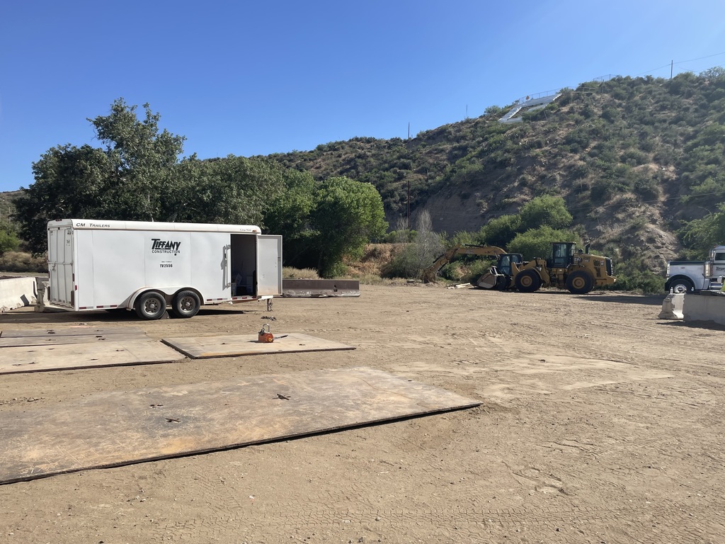 Photos of Tiffany Construction staging area 