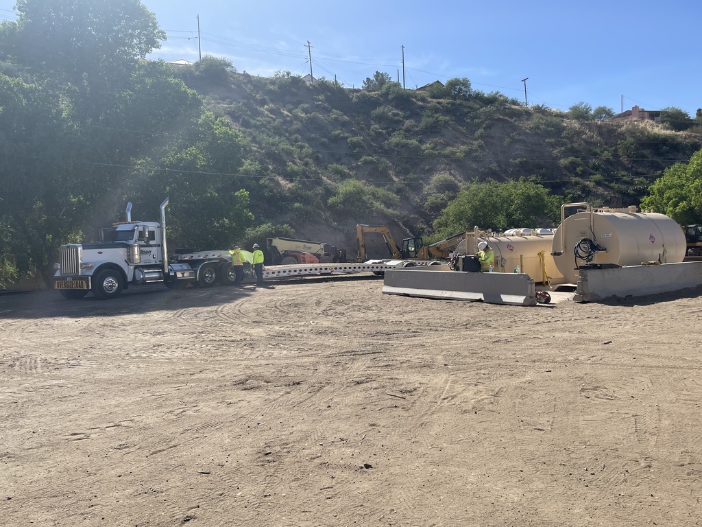 Photos of Tiffany Construction staging area 