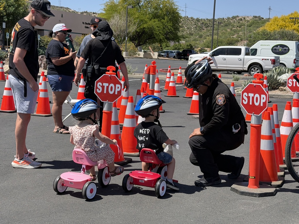 Officer Verdugo at the Bike Rodeo