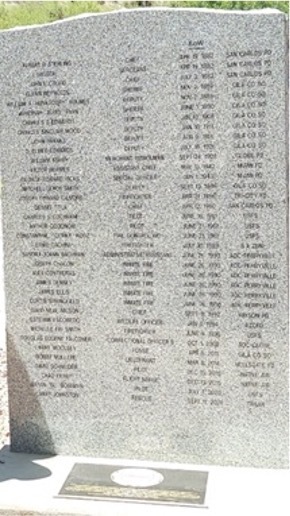 Photo of memorial wall