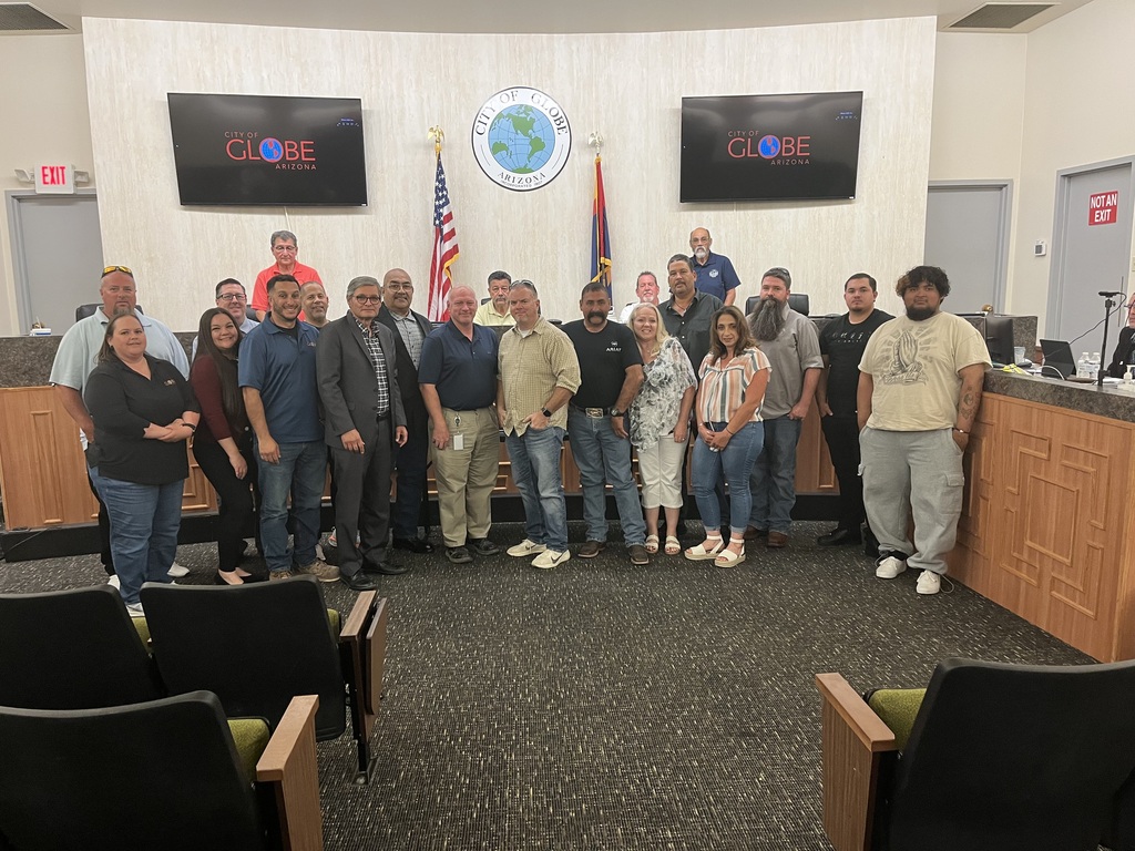 Group photo of Public Works crew at last week's City Council meeting