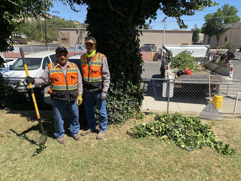 Public Works Crew at Work in the park