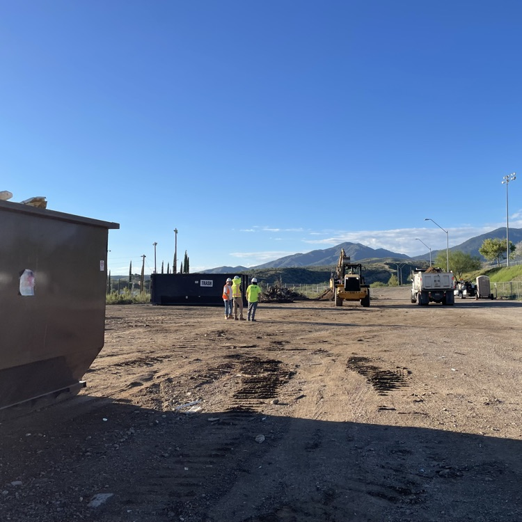 Photo of crews at TDMS site
