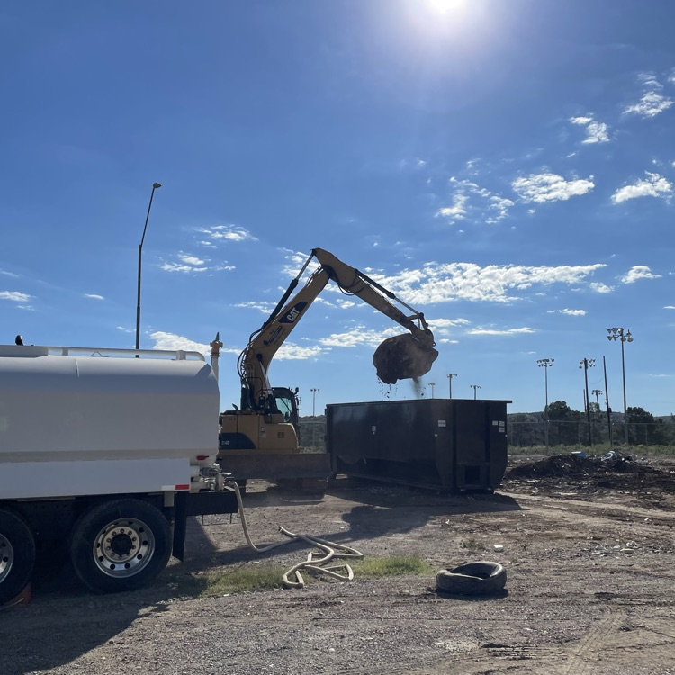 Photo of debris being cleared from TDMS