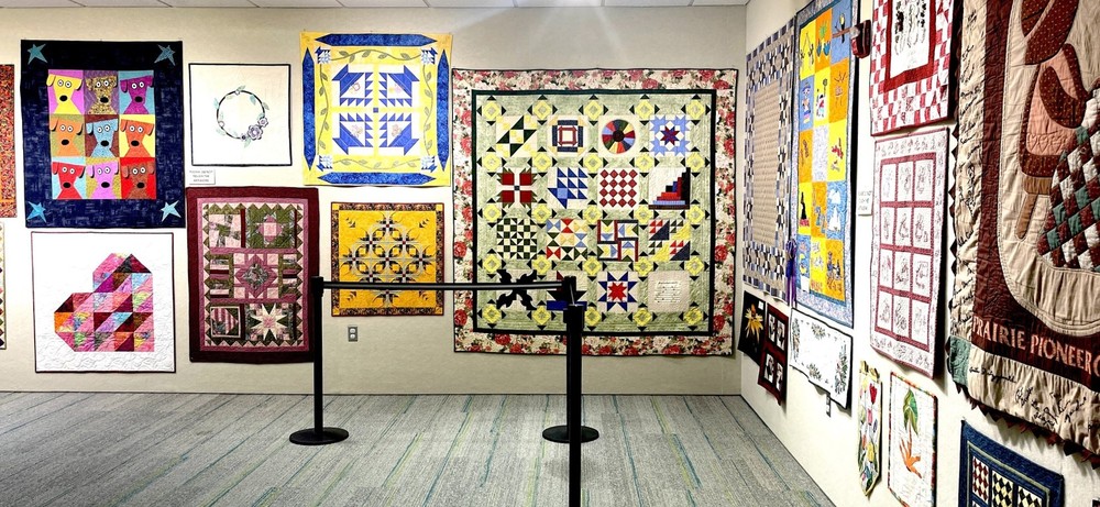 Quilts on Dsplay at Grand Island Public Library