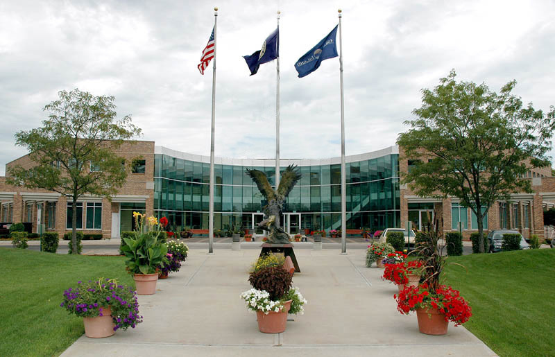 Grand Island City Hall on an overcast day