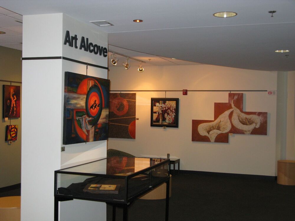 Art Alcove in dim lighting