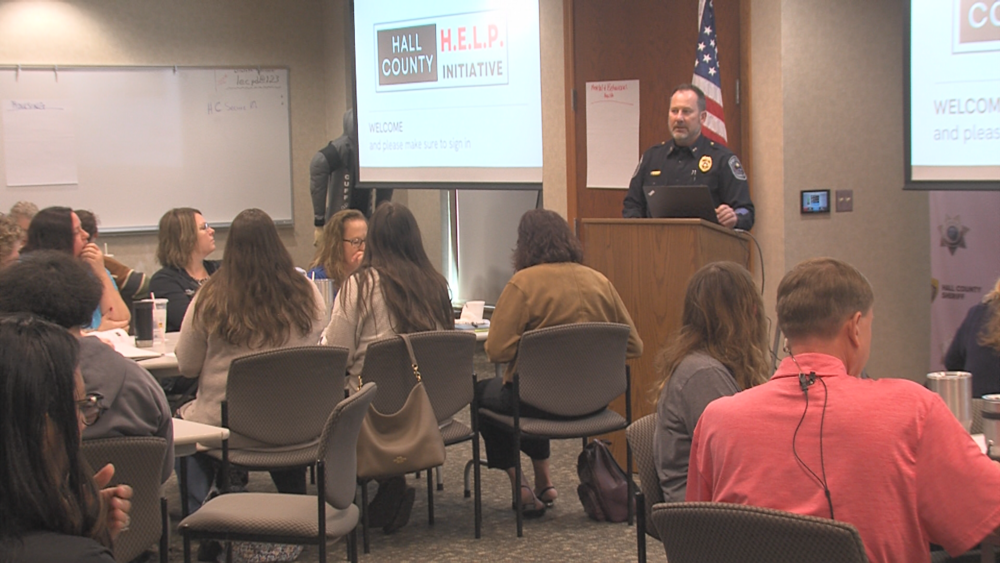 Chief Kevin Denney speaking during the HELP Initiative Meeting