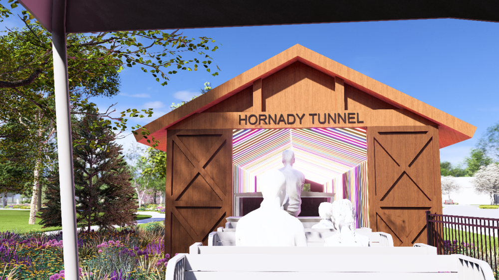 Image rendering of the new Hornady Tunnel that will be built at the Stolley Park Railroad
