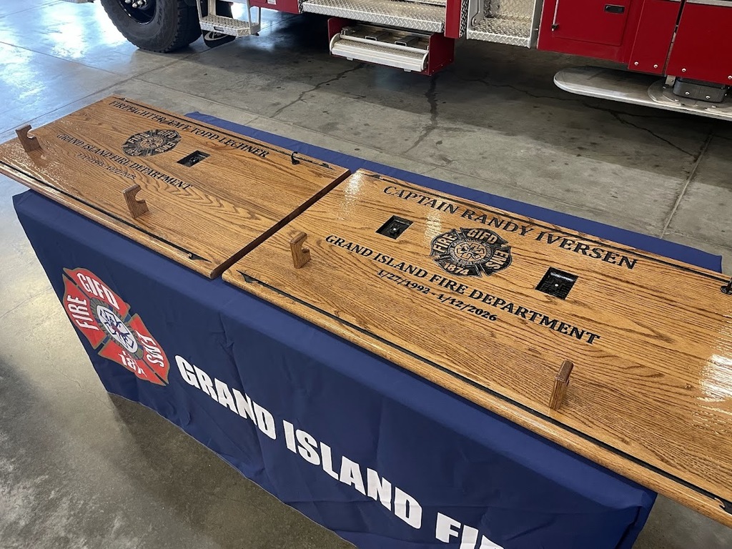 Today we had the honor of recognizing several members of the Grand Island Fire Department during a promotional ceremony at Station 1. These promotions reflect years of dedication, leadership and service to the community. Please join us in congratulating: • Austin Miller — Captain • TJ Nordstrom — Captain • Justin Ferris — Battalion Chief • Ed Carlin — Division Chief We are proud of the commitment these individuals continue to show to the Grand Island community every day. Congratulations on this well-earned next step in your careers. 🚒👏