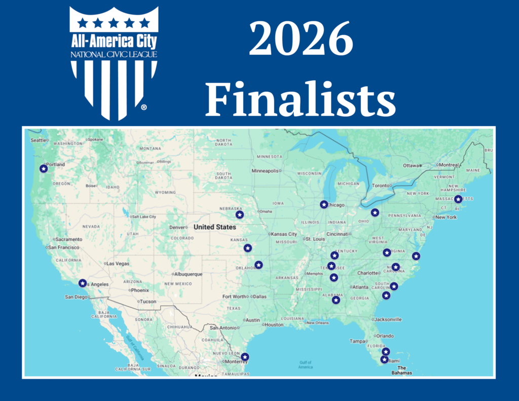 Map of 2026 All-America City Finalists