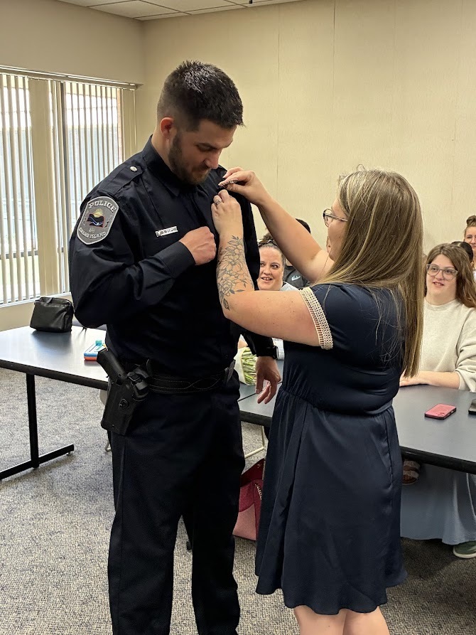 GIPD Administration swearing in four new officers