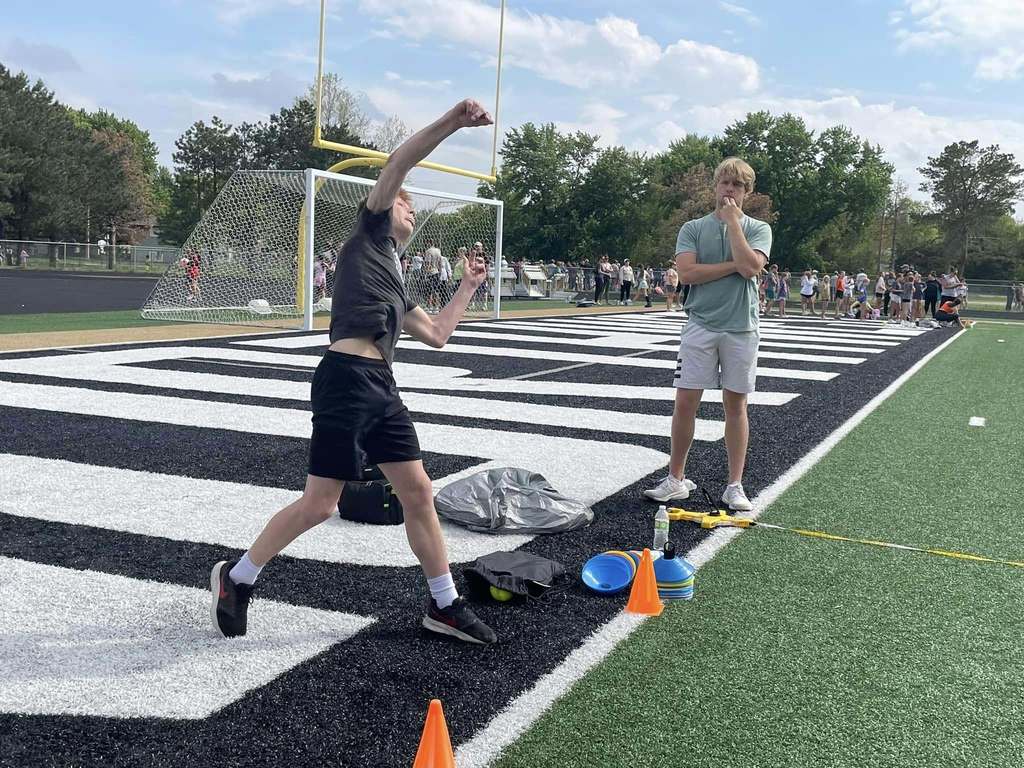 Photo of local youth competing in the Central Nebraska Youth Track and Field Meet